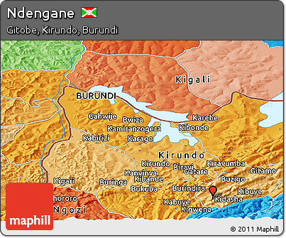 Political Panoramic Map of Ndengane