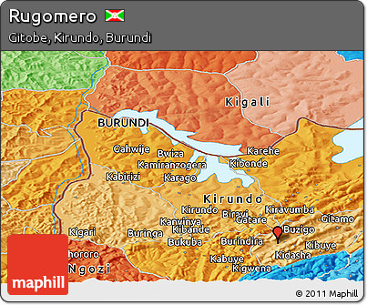 Political Panoramic Map of Rugomero