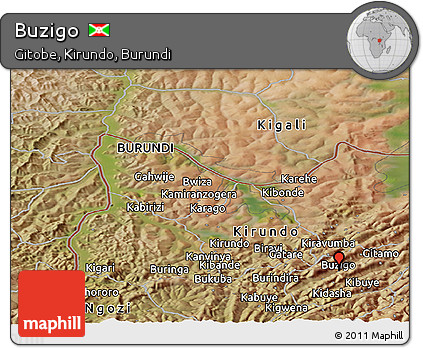 Satellite Panoramic Map of Buzigo