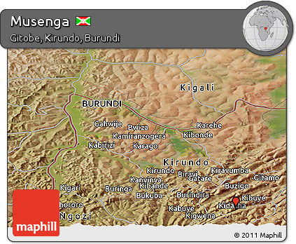 Satellite Panoramic Map of Musenga
