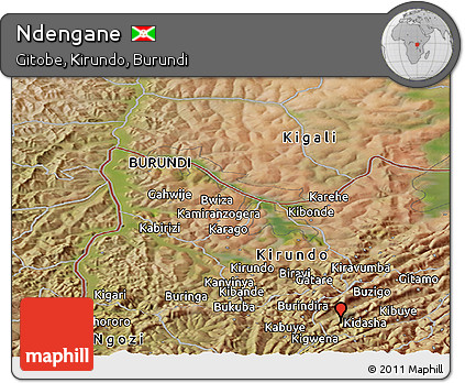 Satellite Panoramic Map of Ndengane