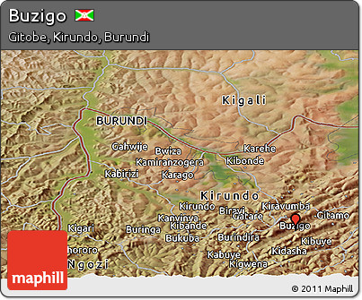 Satellite Panoramic Map of Buzigo