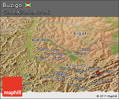 Satellite Panoramic Map of Buzigo