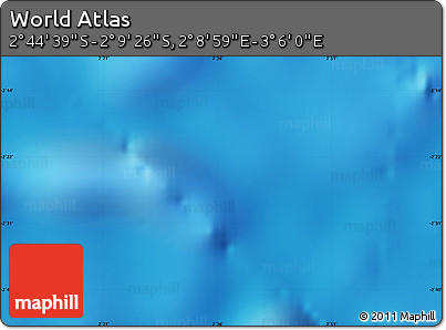Physical Map of the Area around 2° 27' 3" S, 2° 37' 30" E