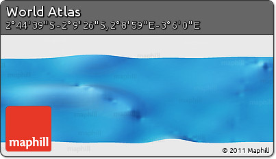 Physical Panoramic Map of the Area around 2° 27' 3" S, 2° 37' 30" E
