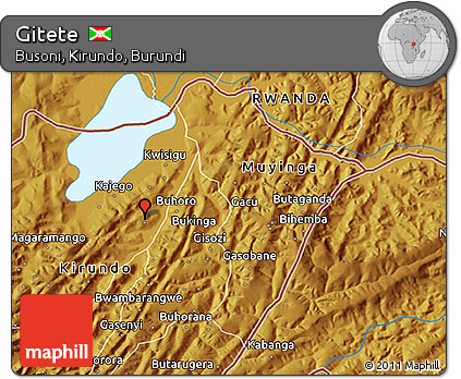Physical 3D Map of Gitete