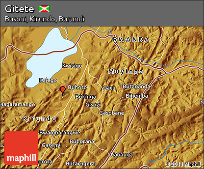 Physical 3D Map of Gitete