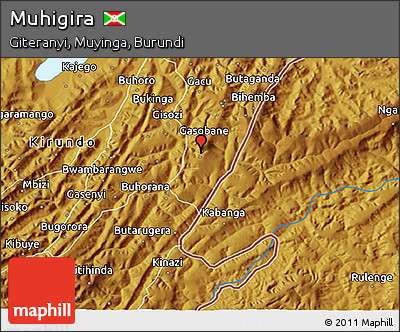 Physical 3D Map of Muhigira