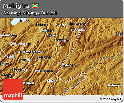 Physical 3D Map of Muhigira