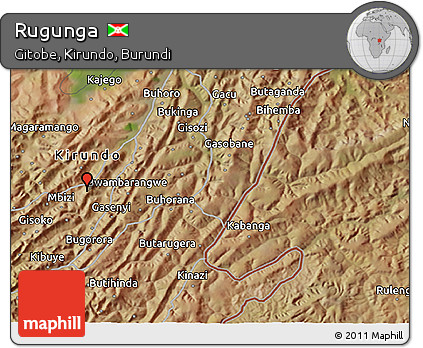 Satellite 3D Map of Rugunga