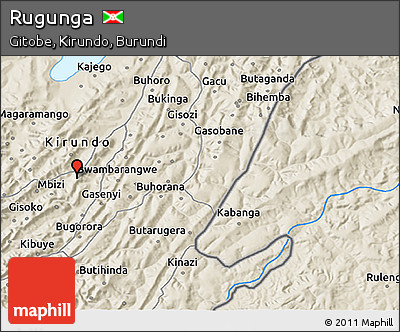 Shaded Relief 3D Map of Rugunga