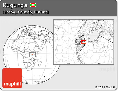 Blank Location Map of Rugunga