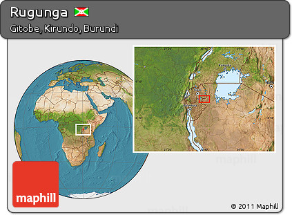 Satellite Location Map of Rugunga