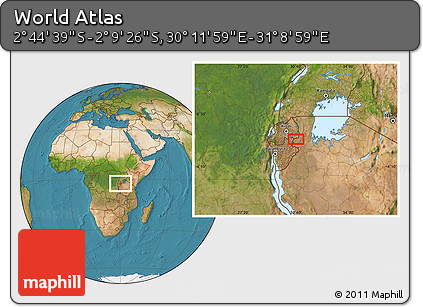 Satellite Location Map of the Area around 2° 27' 3" S, 30° 40' 29" E