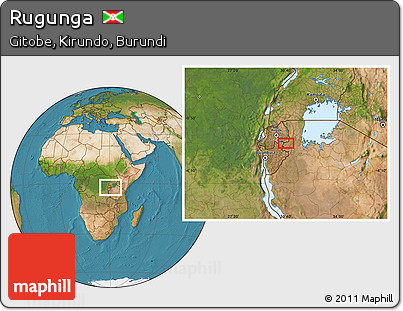 Satellite Location Map of Rugunga