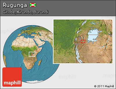 Satellite Location Map of Rugunga