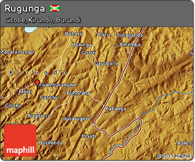 Physical Map of Rugunga