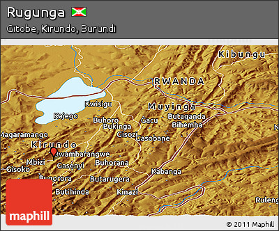 Physical Panoramic Map of Rugunga