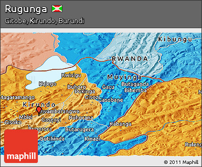 Political Panoramic Map of Rugunga