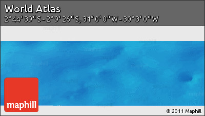 Physical Panoramic Map of the Area around 2° 27' 3" S, 30° 31' 29" W