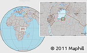 Gray Location Map of the area around 2° 27' 3" S, 33° 13' 30" E