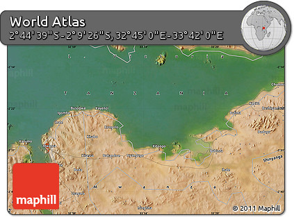 Satellite Map of the Area around 2° 27' 3" S, 33° 13' 30" E