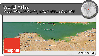 Satellite Panoramic Map of the Area around 2° 27' 3" S, 33° 13' 30" E
