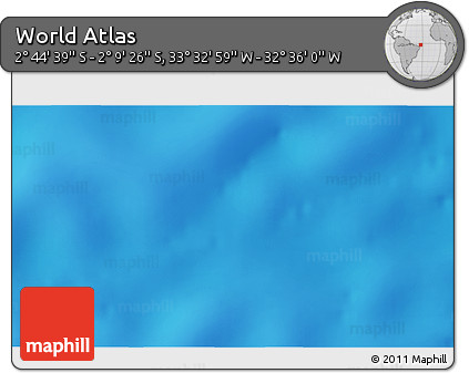 Physical 3D Map of the Area around 2° 27' 3" S, 33° 4' 30" W