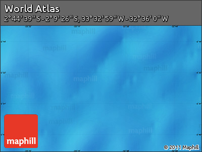 Shaded Relief Map of the Area around 2° 27' 3" S, 33° 4' 30" W