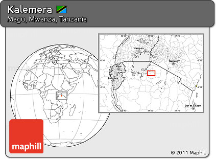 Blank Location Map of Kalemera