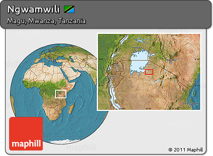 Satellite Location Map of Ngwamwili