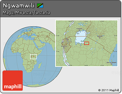 Savanna Style Location Map of Ngwamwili