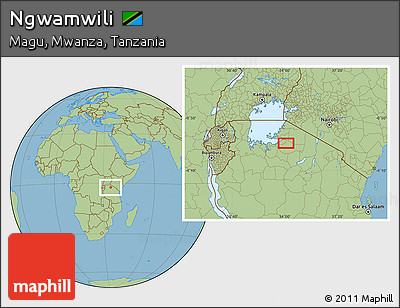 Savanna Style Location Map of Ngwamwili