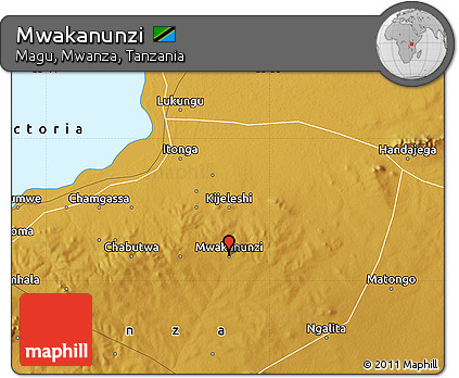Physical Map of Mwakanunzi