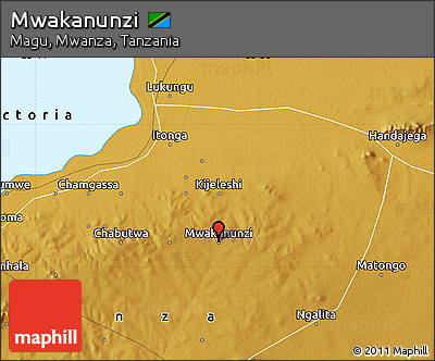 Physical Map of Mwakanunzi