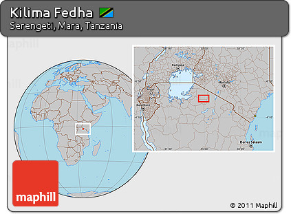 Gray Location Map of Kilima Fedha