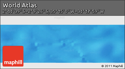 Physical Panoramic Map of the Area around 2° 27' 3" S, 34° 46' 29" W