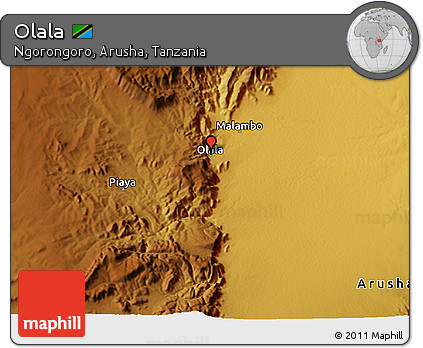 Physical 3D Map of Olala