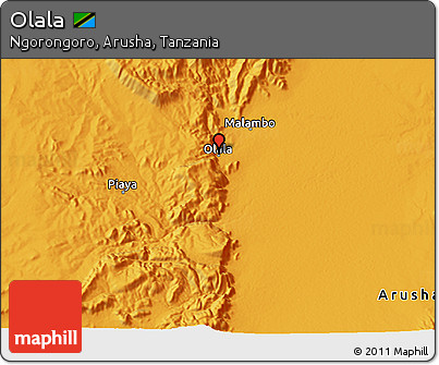 Political 3D Map of Olala