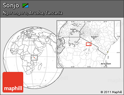 Blank Location Map of Sonjo