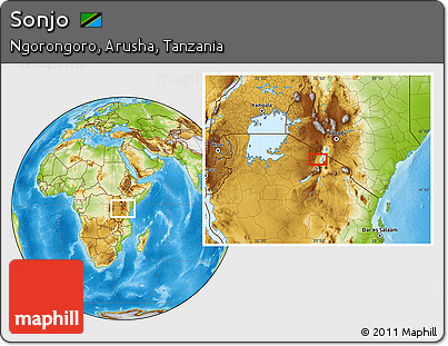 Physical Location Map of Sonjo