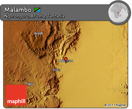 Physical Map of Malambo