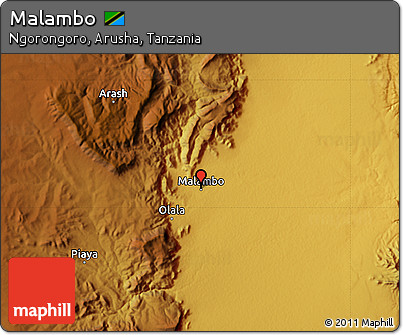 Physical Map of Malambo