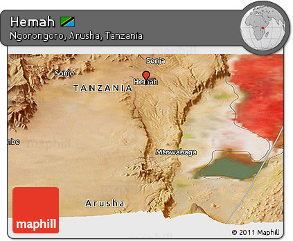 Satellite Panoramic Map of Hemah