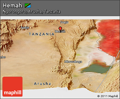 Satellite Panoramic Map of Hemah