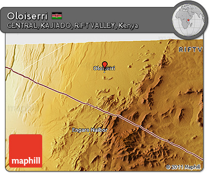 Physical 3D Map of Oloiserri