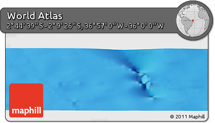 Physical Panoramic Map of the Area around 2° 27' 3" S, 36° 28' 30" W