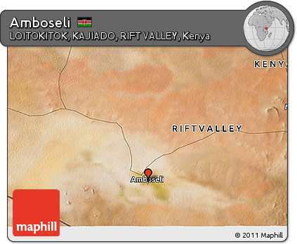 Satellite 3D Map of Amboseli