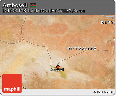 Satellite 3D Map of Amboseli