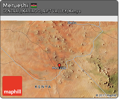 Satellite 3D Map of Merueshi